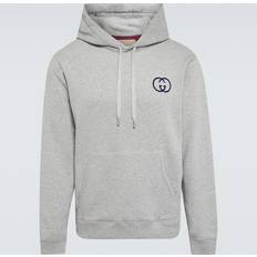 Gucci Jumpers Gucci Hoodie Interlocking aus Jersey Grau