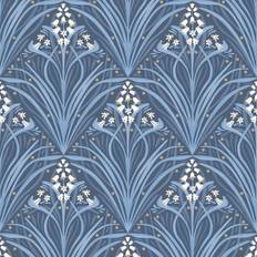 Muriva Blue Wallpapers Muriva Elegance Bellflower Wallpaper Navy Blue M66101