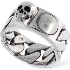 Alexander McQueen Perla Skull Gioielli - Silver/Uomo