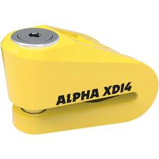 Motorradschlösser Oxford Alpha XD14, Disc brake locks motorcycles, Yellow