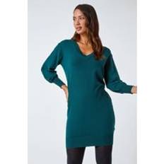 Roman Knitted Jumper Dress Dark Green