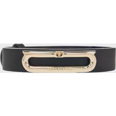 Ferragamo Pulseras Ferragamo Black Leather Gancini Accent Bracelet BLACK/ORO UNI