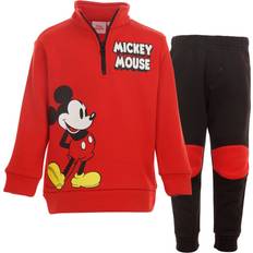 Mickey Mouse Children's Clothing Disney Mickey Mouse Half Zip Sweatshirt & Pants Set - Red