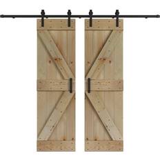 Double Door Sliding Doors Coast Sequoia Coast Sequoia 48in/60in/72in/76in/84in Pine Double Hardware Kit Sliding Door R (x)