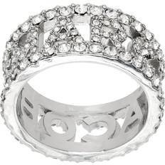 Marc Jacobs Ringar Marc Jacobs The Monogram Pave Ring in Silver/Crystal