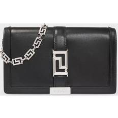 Versace Luksus Læder Kæde Crossbody Taske - Sort