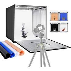 Lighting & Studio Equipment Neewer Photo Studio Light Box 24 24 Shooting Light Tent with Adjustable Brightness Foldable and Portable Tabletop Photography Lighting Kit with 120 LED Lights and 4 Colored Backdrops