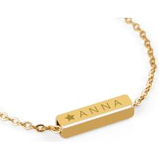 Smycken Your surprise Armband med platta Guldfärg