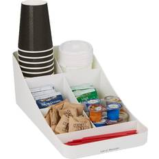 Mind Reader Trove 7 Compartment Coffee Condiment Organizer, COMP7-WHT