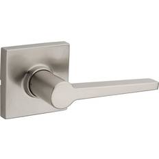 Pomos de puerta Kwikset Safe Lock Daylon Lever Square Rose Passage Lock Satin Nickel