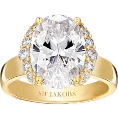 Kubisk Zirkon Ringe Sif Jakobs Ellisse Grande ring SJ-R2342-CZ-YG