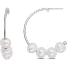 ByBiehl Emily Hoops, Rhodinated Silver