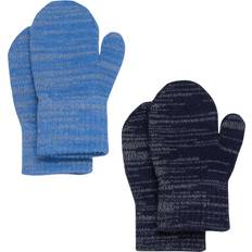 CeLaVi Vantar Ull/Polyester 2-pack Bright Cobalt m. Reflex 1-2 år 80-92 Vantar