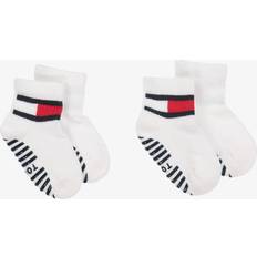 Tommy Hilfiger Strømper Med Antiskrid - Baby Flag - Hvid