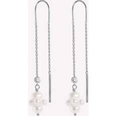 ByBiehl Silver Örhängen ByBiehl Pearl Cluster Dangling Earrings - Silver Sterling