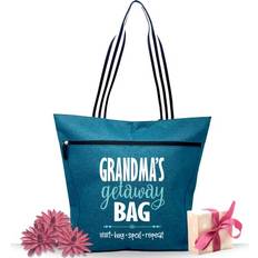 Turquoise Totes & Shopping Bags Grandma s Getaway Teal Lexie Tote Bag