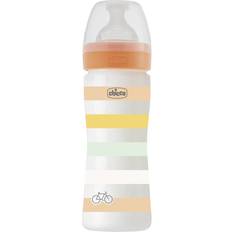 Chicco Saugflaschen Chicco BABYFLÄSCHCHEN WELL-BEING, 250ML, MITTLERER FLUSS, 2M SILIKON, ORANGE