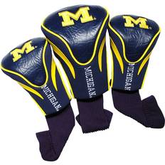 Yellow Golf Accessories Team Golf Michigan Wolverines Ncaa 3 Pack Contour Fit Headcover