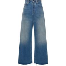 Gucci Women Clothing Gucci Horsebit high-rise wide-leg jeans blue