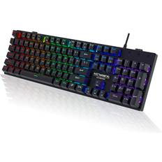 Mechanical Keyboard,RGB 104 Keys Ultra-Slim Rainbow Xbox