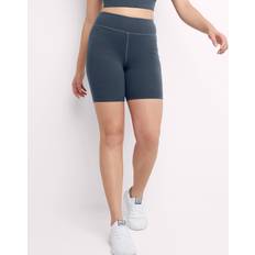 Yoga Shorts Hanes Originals Women's High Rise Bike Shorts Trekking Grey