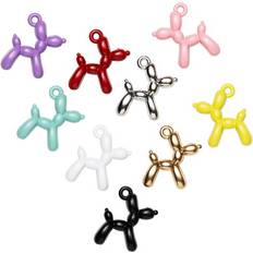 hängen charms form av färgglada ballonghundar