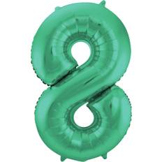 Groen Latex ballonnen Folat Folieballon 8 jaar metallic groen 86cm