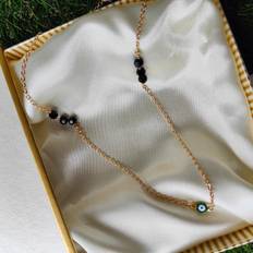 Men Necklaces The Colourful Aura Black Bead Evil Eye Minimalistic Mangalsutra Ethnic Nazar Necklace Gold One