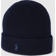 Polo Ralph Lauren Man Mutsen Polo Ralph Lauren Beanie Van Kasjmier Met Labelstitching - Marineblauw