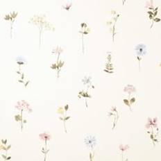 Dunelm Pressed Flowers Wallpaper White