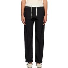 Silk Trousers Wales Bonner Black Seine Trousers Black IT