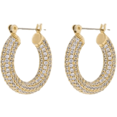 Luv AJ Pave Baby Amalfi Hoops Örhängen Dam Guld