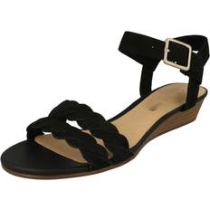 Nubuck Sandalen met hak Clarks Mena Blossom Black Nubuck - Bruin/Zwart