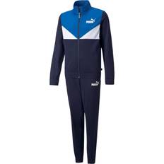 Puma Unisex Jumpsuits & Overalls Puma colorblock poly suit cl kinder unisex trainingsanzug sportanzug 589372 Peacoat