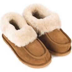 Eastern Counties Leather Sheepskin Lined Slipper Boots Beige