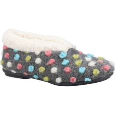 Grey Slippers Fleet & Foster Snowberry Ladies Slipper Grey