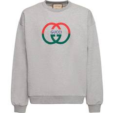 Gucci Tops Gucci Light Felted Cotton Sweatshirt Grey