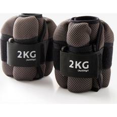 Domyos 2kg Adjustable Wrist Ankle Weights Twin-pack Lunar Grey/charcoal