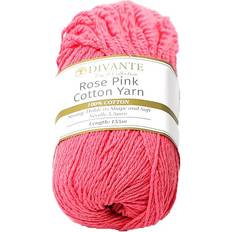 Yarn & Needlework Supplies Divante Cotton Yarn Rose Pink