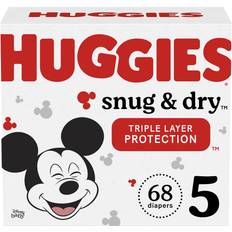 Baby care Huggies Snug & Dry Baby Diapers, Size 5 27 lbs 68 Ct