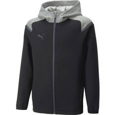 Puma teamCUP Casuals Kapuzenjacke Kinder 03 black Schwarz