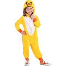 Long Sleeves Jumpsuits Children's Clothing Fun Costumes Yellow Duck Toddler Onesie Orange/White/Yellow 18MO