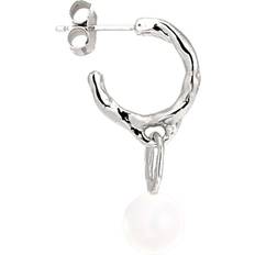 Jane Kønig Mary Hoop With Pearl Drop Right