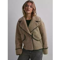 Dame - Skinn Jakker Object Jakke objShiren Jacket 128 Beige