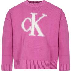 Violetti Neulotut Villapaidat Calvin Klein Fluffy Monogram Puuvillaneule