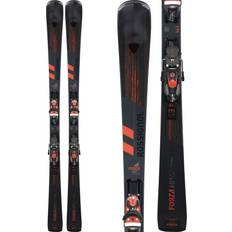 Downhill Skiing Rossignol Forza 60D V-TI Carving Ski + NX12 GW Bindings Black/Hot Red