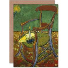 Brown Cards & Invitations ARTERY8 Vincent Van Gogh Gauguin's Chair Fine Greeting Card