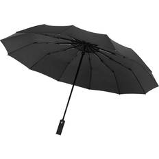 Northix Paraply, Kompakt 105 cm Svart