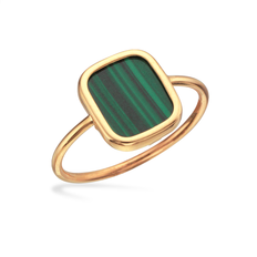 Grøn Smykker Scrouples Karat Guld Ring med Grøn Malakit 713353