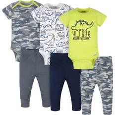 Boys Jumpsuits Children's Clothing Onesies Brand Baby Boys Bodysuits & Pants Set 6-Piece Outfit Set Sizes NB-12M